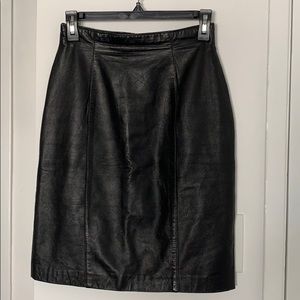 LEATHER PENCIL SKIRT